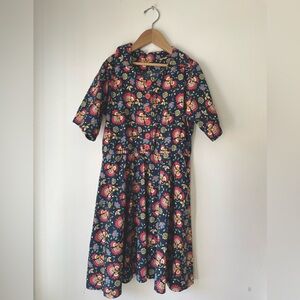 60s era handmade dress 5-6T